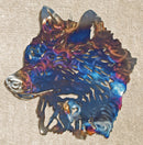 Wolf Head with Detail Metal Art (