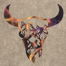 Wolf Heads in Steer Skull (