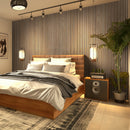 Natural 3D Prefinished Wood Slat Acoustic Fluted Sound Absorbing Wall Paneling (Set of 4) - MSI Collection