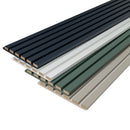 Navy 9.5"x94.5" Dark Blue Acoustic Wall Panel 3D Fluted Wood Slat Sound Absorbing Paneling - MSI Collection