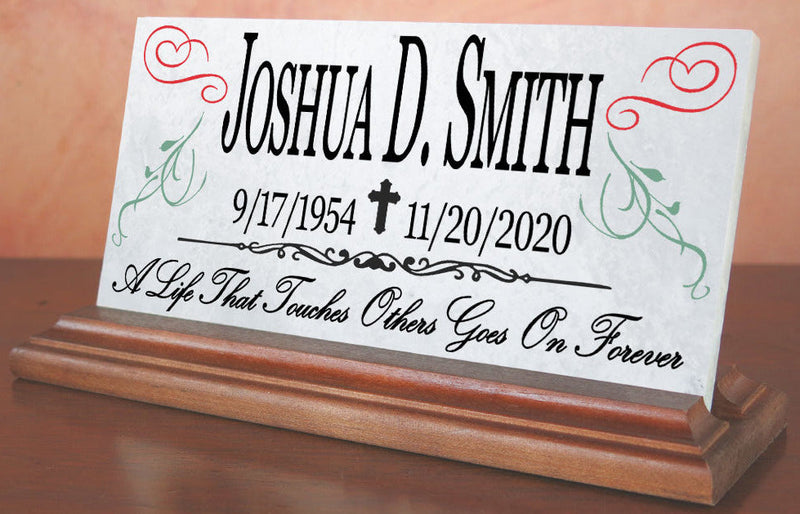 Loved One Memorial Plaque for Shelf or Mantel Sign