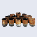 Horn Whiskey Shot Glasses Pack (4,8 & 12) – Hold Up to 6.5oz, Tribal Chevron