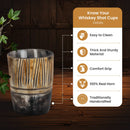 Horn Whiskey Shot Glasses Pack (4,8 & 12) – Hold Up to 6.5oz, Stripes
