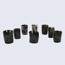 Horn Whiskey Shot Glasses Pack (4,8 & 12) – Hold Up to 6.5oz, Sunburst