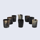 Horn Whiskey Shot Glasses Pack (4,8 & 12) – Hold Up to 6.5oz, Twist