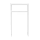 White Solid Wood Over the Toilet 1-Shelf Storage Rack