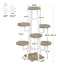 Modern Industrial Indoor Multi-Tier Plant Stand with White Metal Frame