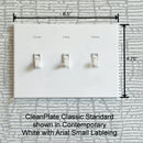 CleanPlate Classic Wall Plate in Contemporary White for Toggle Switches
