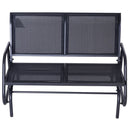 2 Seater Mesh Outdoor Patio Swing Glider Dark Gray