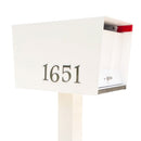 NEW!!!!   QUICK SHIP UptownBox in ARCTIC WHITE on WHITE - Modern Mailbox