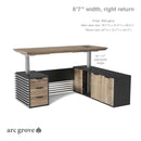 Anderson · L-Shaped Executive Standing Desk, Adjustable Height