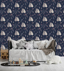 Dark Wallpaper with Hares