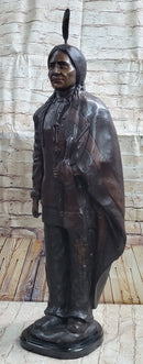 Hot Cast Bronze Native American Indian Chief Sculpture Statue Figure after C.M. Russell