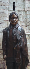 Hot Cast Bronze Native American Indian Chief Sculpture Statue Figure after C.M. Russell