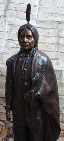 Hot Cast Bronze Native American Indian Chief Sculpture Statue Figure after C.M. Russell