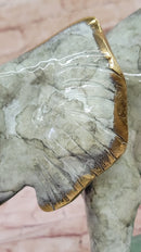 Bronze Elephant on Marble Base Painted Baked Glaze Patina Numbered Signed Limited 10"x 14"