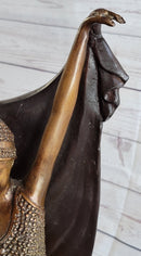 Art Deco Chiparus Russian Dancer Girl with Veil Bronze Statue Sculpture Figure
