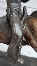 Frederic Remington Bronze Cowboy Will Rogers Statue Sculpture Western Art 14" x 16"
