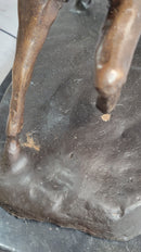 Frederic Remington Bronze Cowboy Will Rogers Statue Sculpture Western Art 14" x 16"