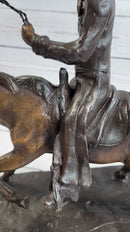 Frederic Remington Bronze Cowboy Will Rogers Statue Sculpture Western Art 14" x 16"