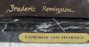 Frederic Remington Bronze Cowboy Will Rogers Statue Sculpture Western Art 14" x 16"