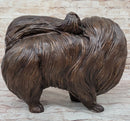 Life Size Pomeranian Dog Puppy Bronze Statue Sculpture Figurine Handmade 13" x 16"