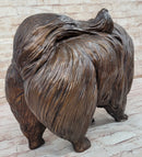 Life Size Pomeranian Dog Puppy Bronze Statue Sculpture Figurine Handmade 13" x 16"