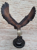 American Bald Eagle Bronze Statue Sculpture Figure by Moigniez 22" x 17"