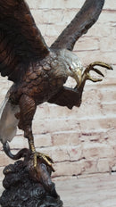 American Bald Eagle Bronze Statue Sculpture Figure by Moigniez 22" x 17"