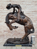 Rattlesnake by Frederic Remington Western Bronze Statue Sculpture Figure Art 21" x 17"