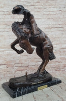 Rattlesnake by Frederic Remington Western Bronze Statue Sculpture Figure Art 21" x 17"