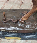 Rattlesnake by Frederic Remington Western Bronze Statue Sculpture Figure Art 21" x 17"