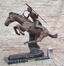 Cheyenne Warrior on Horseback Bronze Sculpture by Frederic Remington