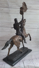 Buffalo Signal by Frederic Remington Bronze Native American Sculpture Statue 33" x 26"