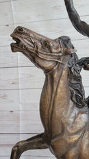 Buffalo Signal by Frederic Remington Bronze Native American Sculpture Statue 33" x 26"