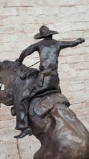 Bronco Buster Frederic Remington Bronze Statue Cowboy Horse Western 24" x 26"