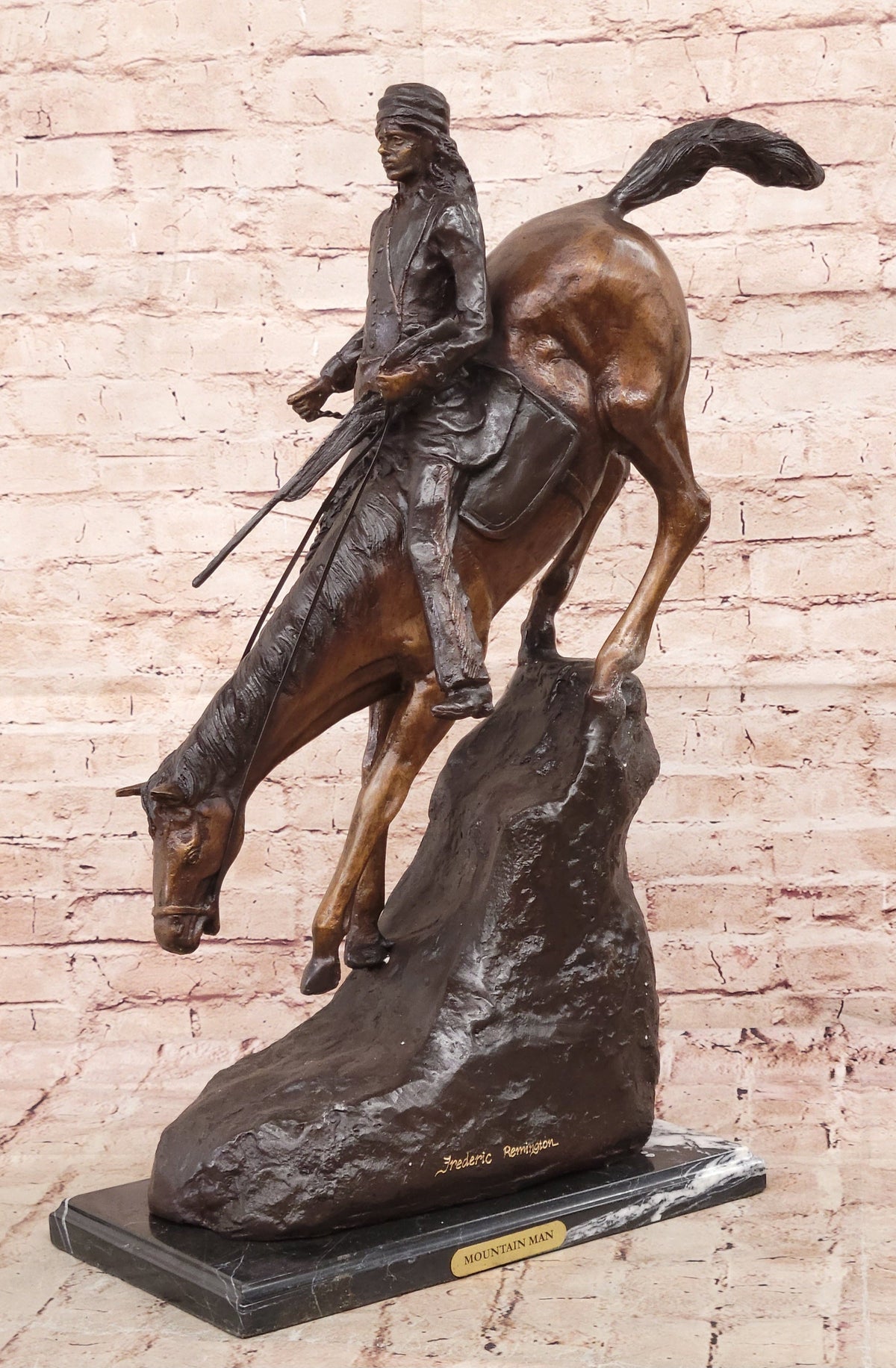 Frederic Remington Mountain Man Frontiersman Descending Hill Western B