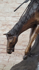 Frederic Remington Mountain Man Frontiersman Descending Hill Western Bronze Sculpture 26" x 25"