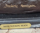 Frederic Remington Mountain Man Frontiersman Descending Hill Western Bronze Sculpture 26" x 25"