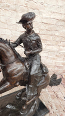 Remington Bronze Cowboy on Horse – Western Sculpture