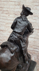 Remington Bronze Cowboy on Horse – Western Sculpture