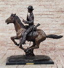 Trooper of the Plains Frederic Remington Bronze Western Art Sculpture 22" x 21"
