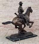 Trooper of the Plains Frederic Remington Bronze Western Art Sculpture 22" x 21"