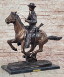 Trooper of the Plains Frederic Remington Bronze Western Art Sculpture 22" x 21"