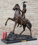 SCALP by Frederic Remington Bronze Native American Horseback Sculpture Statue 26" x 22"