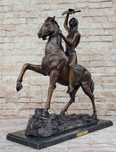 SCALP by Frederic Remington Bronze Native American Horseback Sculpture Statue 26" x 22"