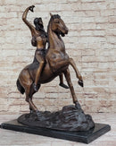 SCALP by Frederic Remington Bronze Native American Horseback Sculpture Statue 26" x 22"