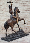 SCALP by Frederic Remington Bronze Native American Horseback Sculpture Statue 26" x 22"