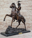 SCALP by Frederic Remington Bronze Native American Horseback Sculpture Statue 26" x 22"