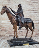 Frederic Remington PEACE Native American Indian on Horseback Bronze Sculpture Western